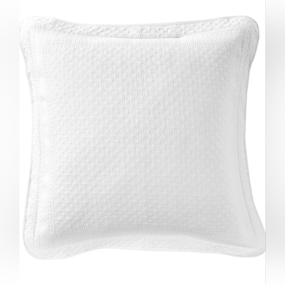 NWT Historic Charleston Collection King Charles Euro Sham White 100% Cotton - Picture 2 of 8